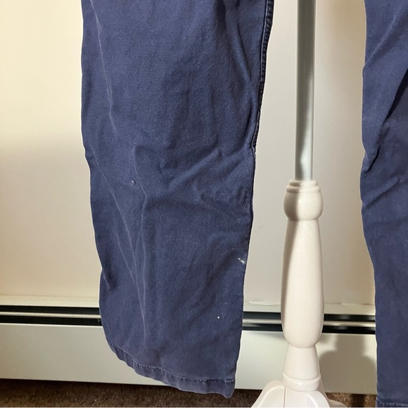 Men’s Carhartt Navy Blue Relaxed Fit Cotton Blend Work Pants size 33 x 32 - Picture 5 of 7